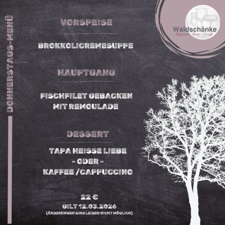 Donnerstags - Menü Donnerstags - Menü