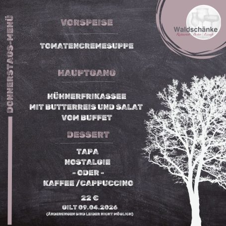 Donnerstags - Menü Donnerstags - Menü