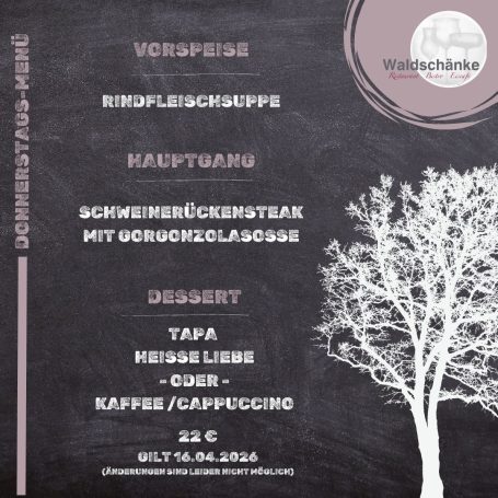 Donnerstags - Menü Donnerstags - Menü