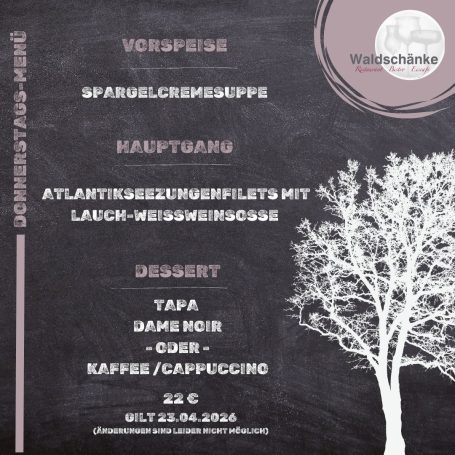 Donnerstags - Menü Donnerstags - Menü